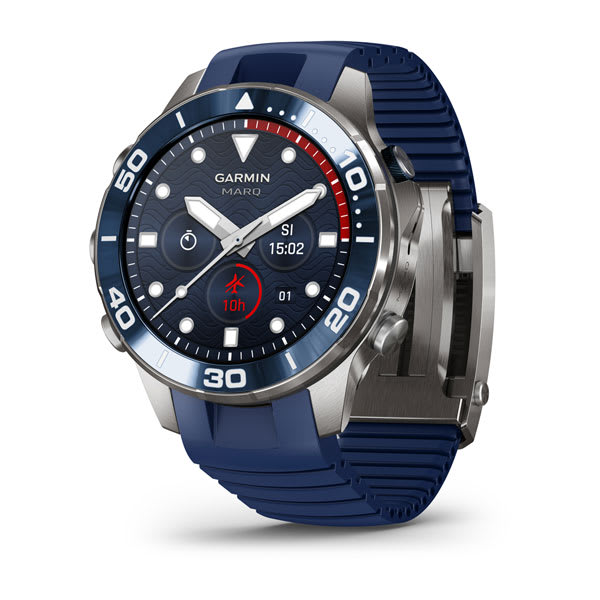 Garmin MARQ Diver (Gen 3) titanio con brazalete de silicona azul