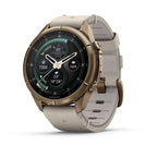 Garmin fenix 9 Pro AMOLED 43 mm inReach titanio oro otoñal correa de cuero hueso