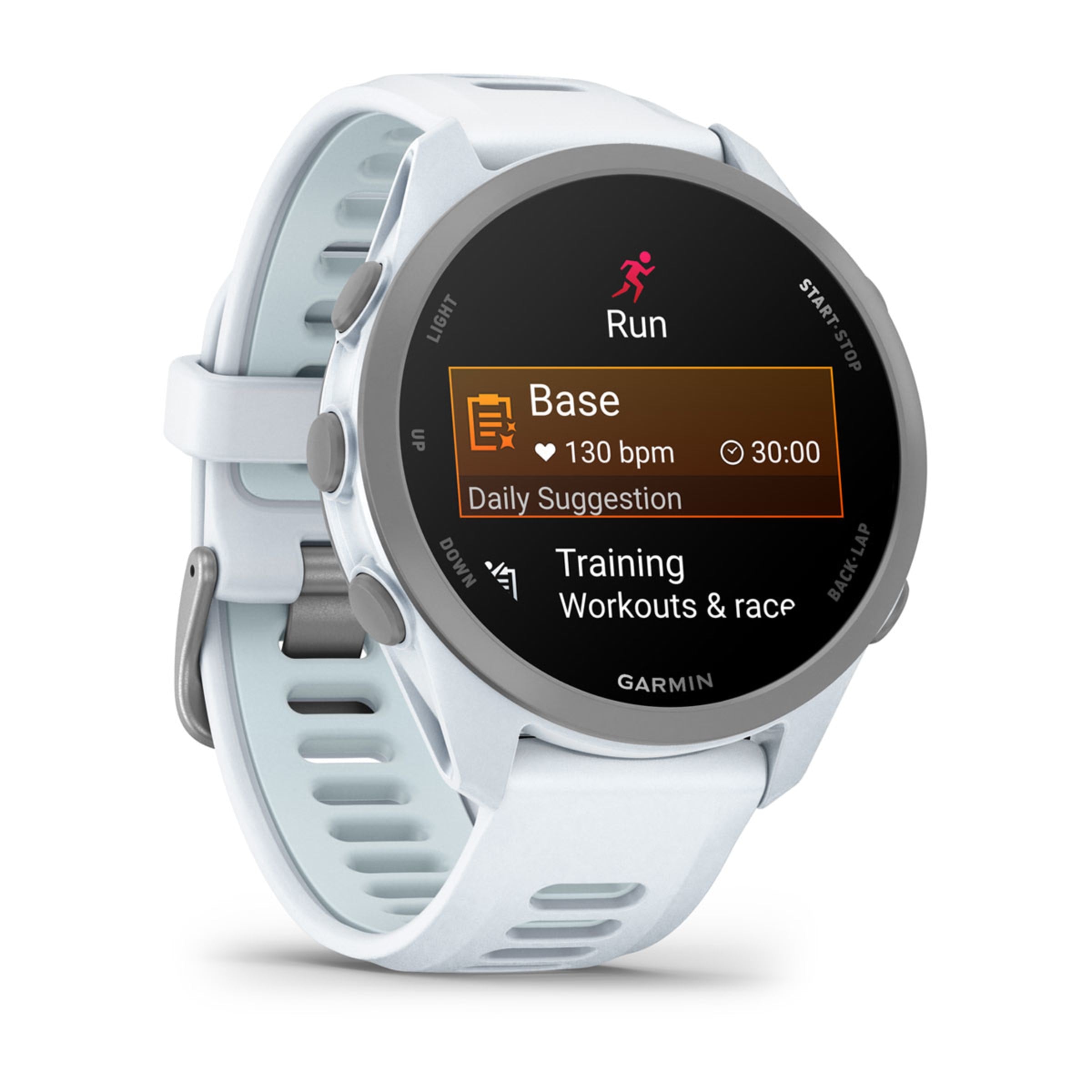 Forerunner 170 Blanco/Azul vista lateral izquierda
